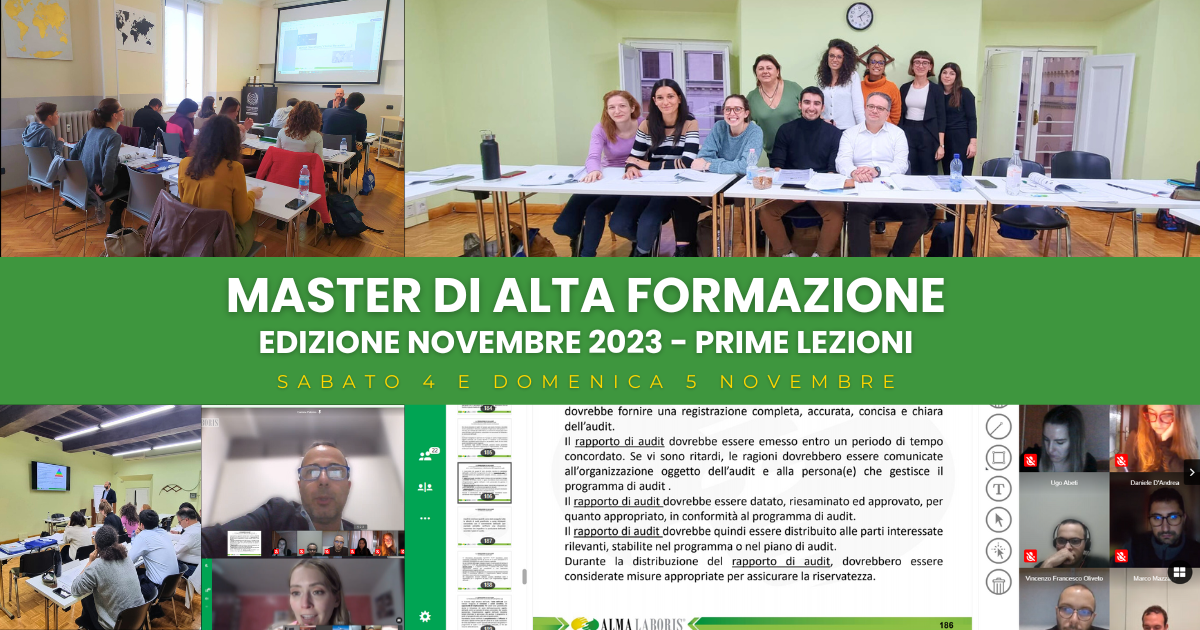 Master di Alta Formazione Novembre 2023: via ai percorsi in Aula e Online