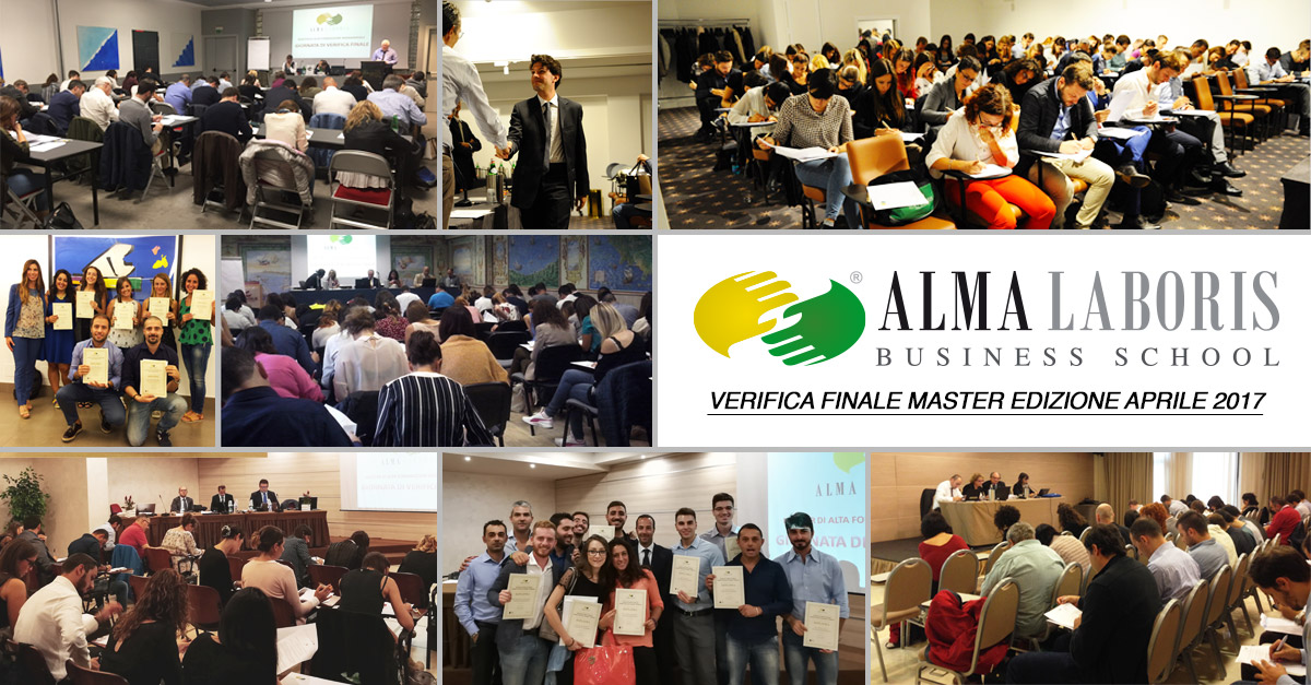 Master Edizione Aprile 2017: Verifiche Finali del 16 Settembre