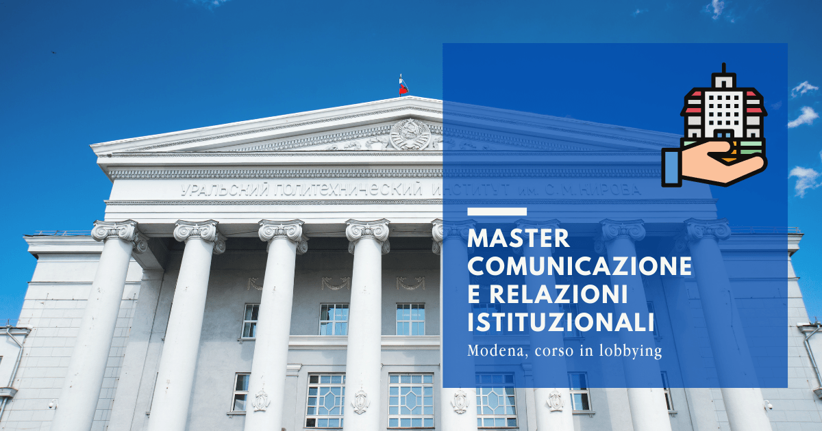 Master Comunicazione e Relazioni Istituzionali Modena