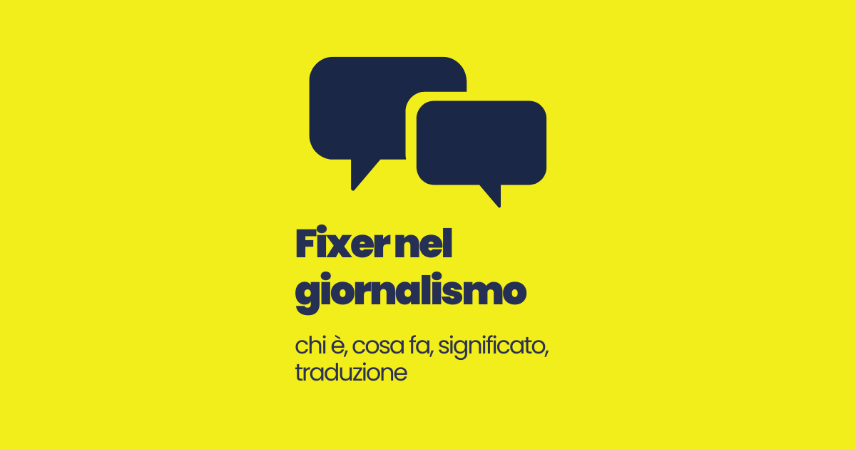 Fixer nel giornalismo