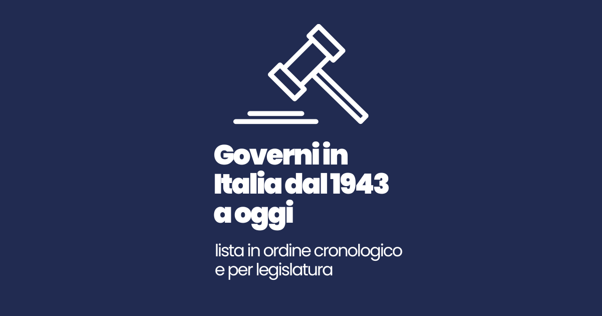 Governi in Italia 