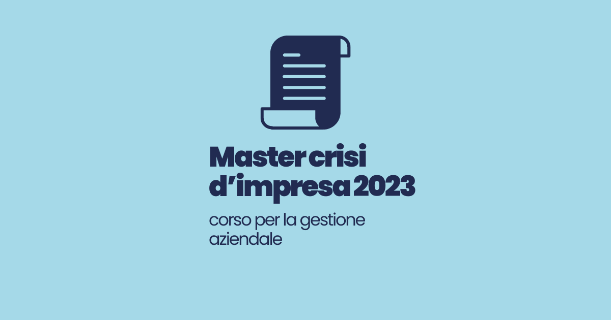 Master crisi d’impresa 2023