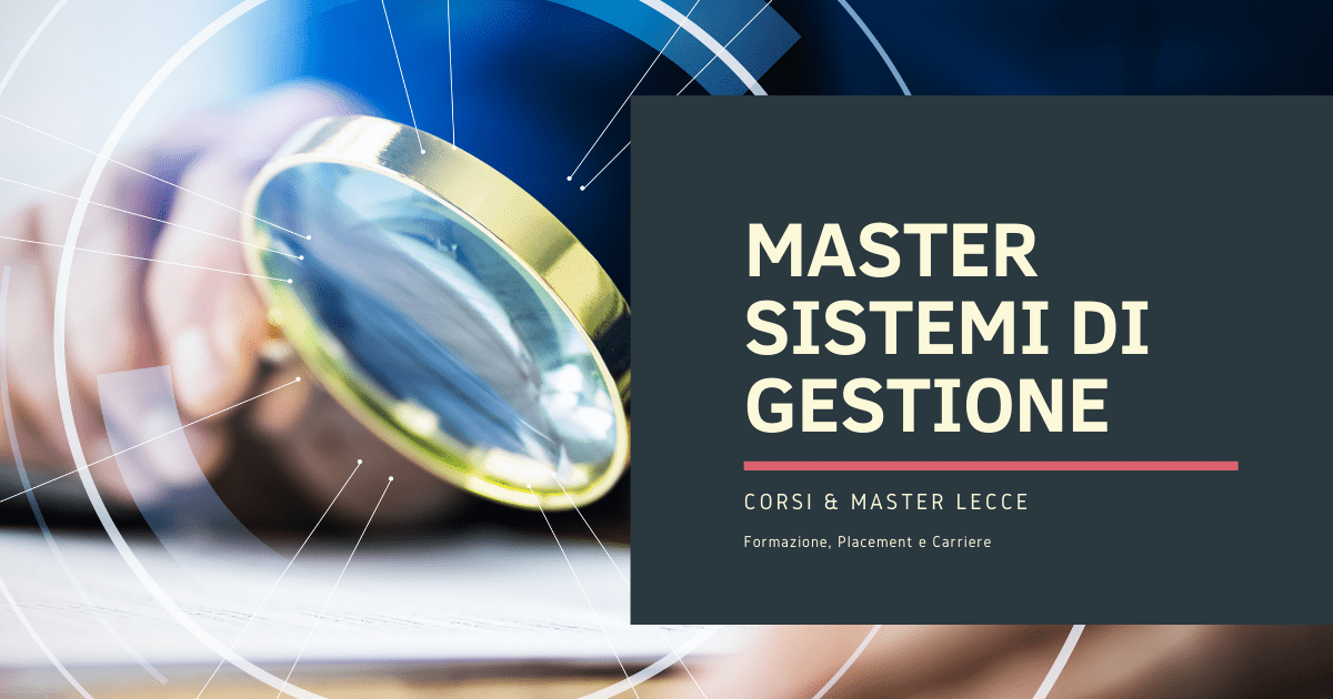 Master Sistemi di Gestione Lecce